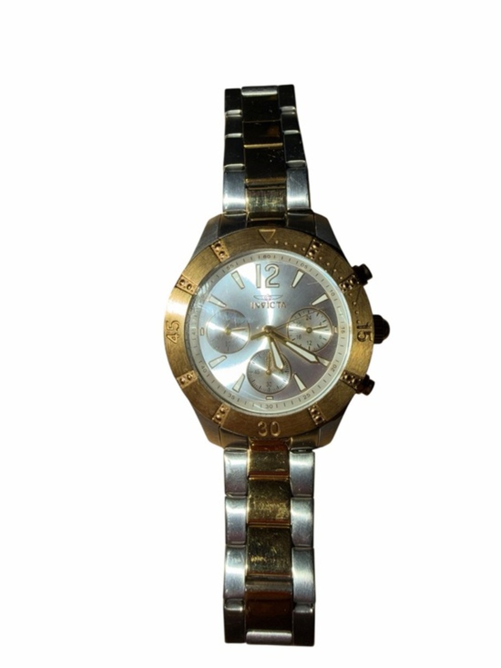 Invicta Two-Tone Gold and Silver Chronograph Watch